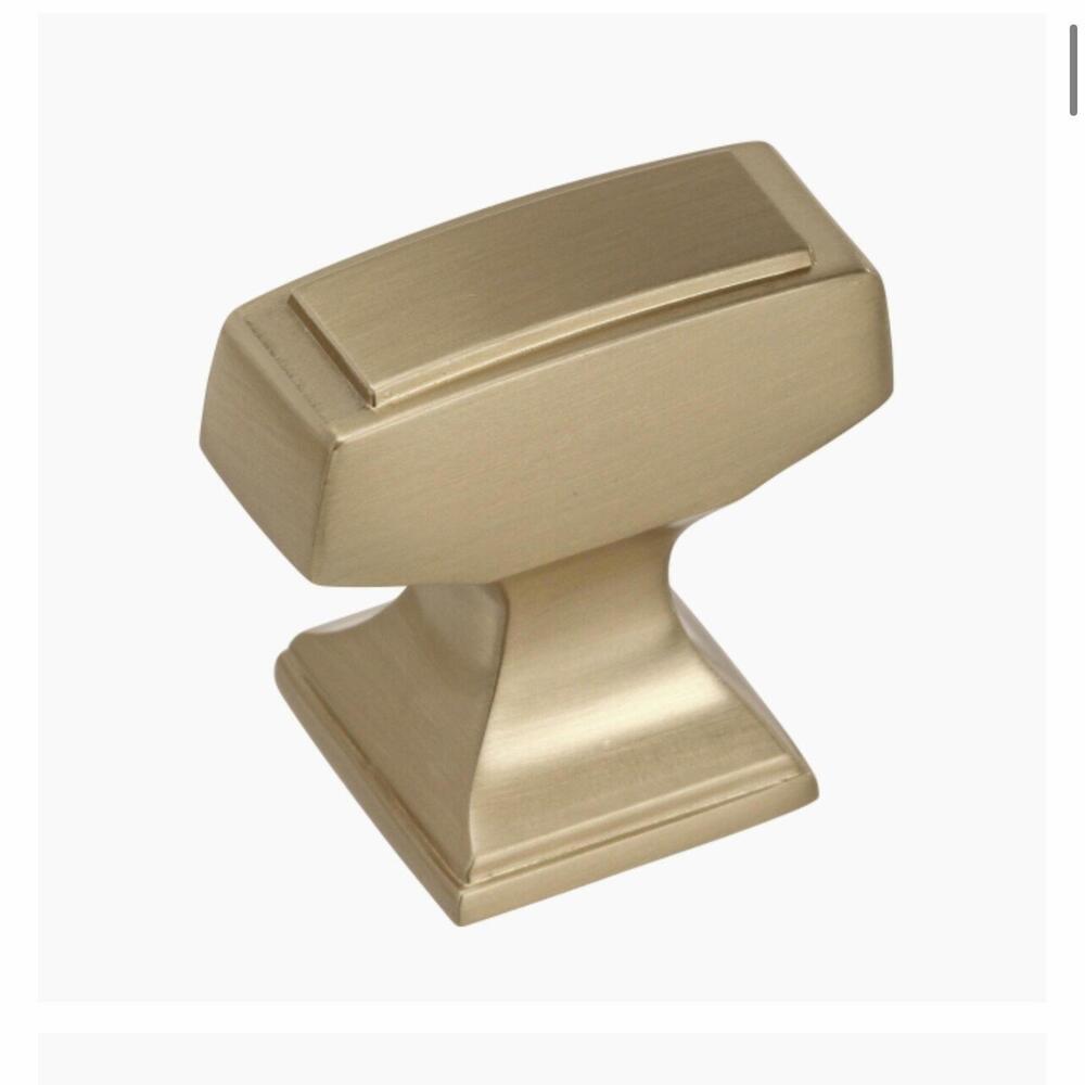 Amerock 1-1/4 inch Length Golden Champagne Mulholland Cabinet Knob 1 Pack